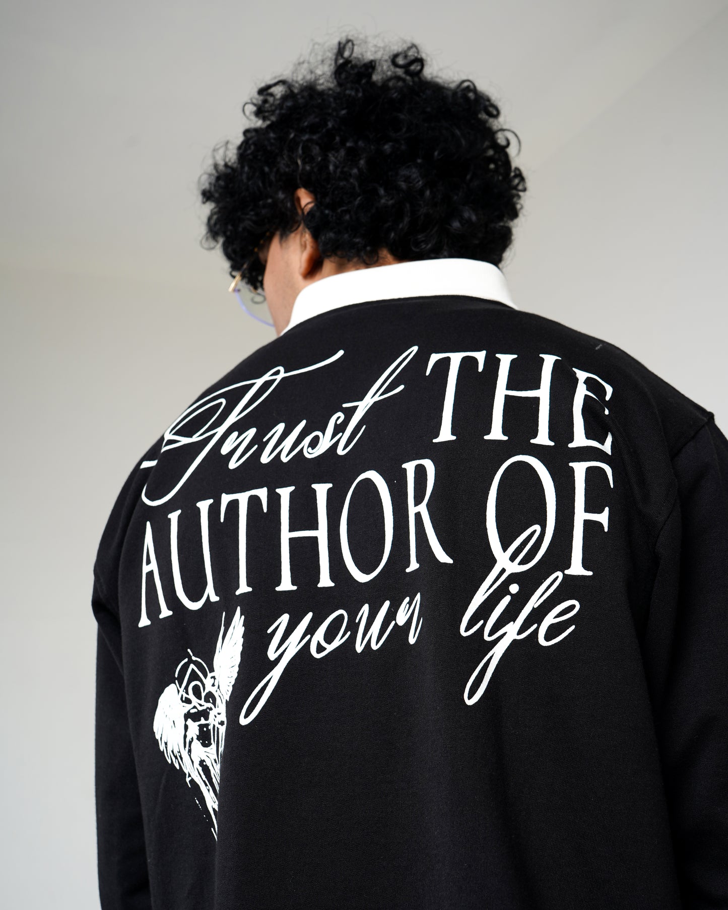 Trust the Author of Life Full Sleeves Polo T-shirt