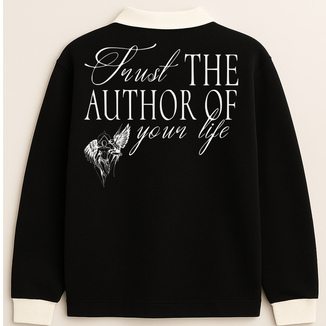 Trust the Author of Life Full Sleeves Polo T-shirt