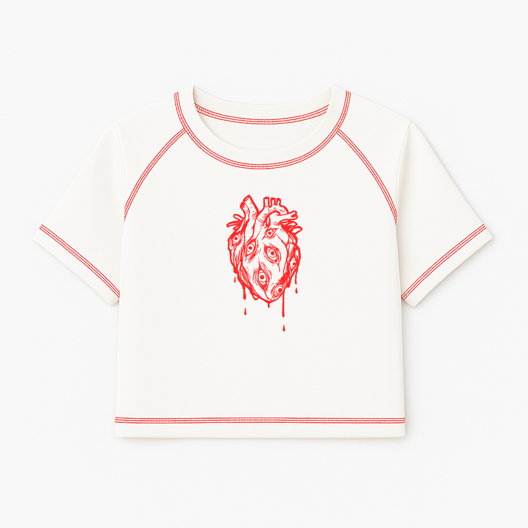 "The Red Heart" Crop Tee